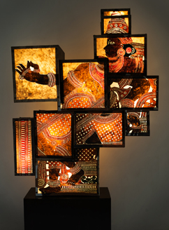 Kerala Sutra Leather puppet Light installation - Horse